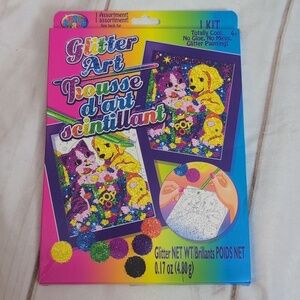 Lisa Frank Glitter Art Kit NEW Puppy Kittle Popcorn Movie Night